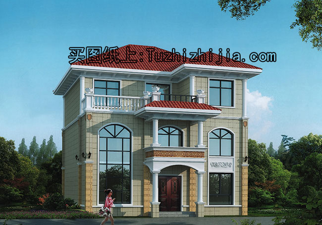 三层三间别墅设计图方案,含外观图片,自建推荐