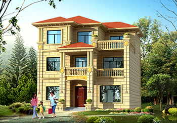 经典的农村三层小楼房设计图,外观图片时尚、精致