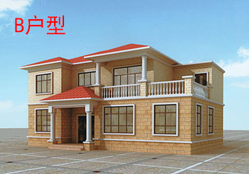 农村160平四间两层楼房设计图,全套施工图+外观效果图片