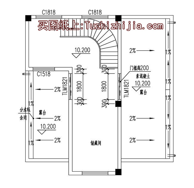 农村两间四层楼房设计图,外观效果图+全套图纸