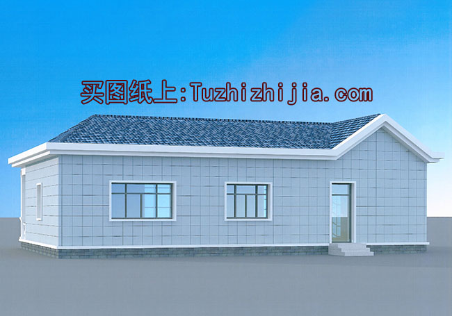 140平一层平房别墅设计图,两客厅两卫四卧室