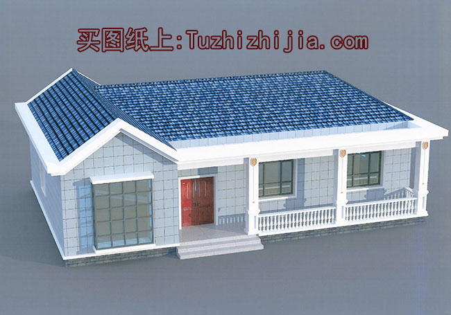 140平一层平房别墅设计图,两客厅两卫四卧室