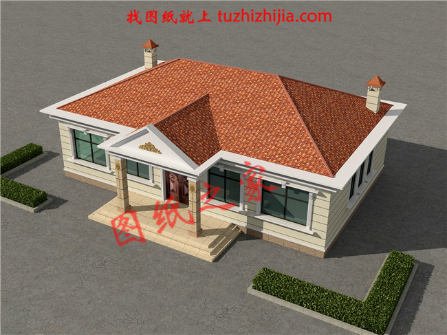 农村盖平房设计大全图,乡下建房一层户型图及效果图