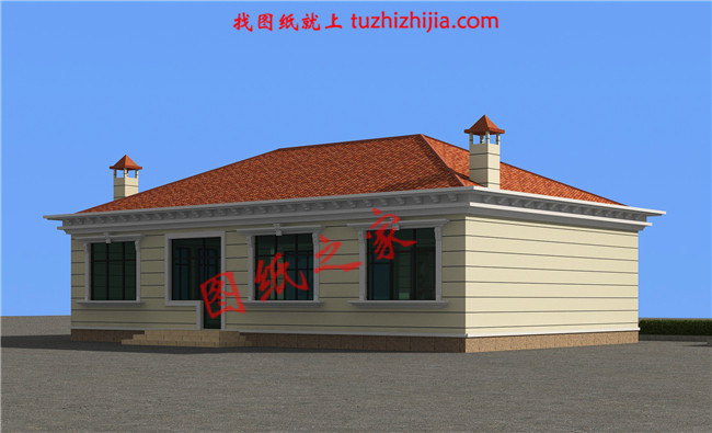 农村盖平房设计大全图,乡下建房一层户型图及效果图