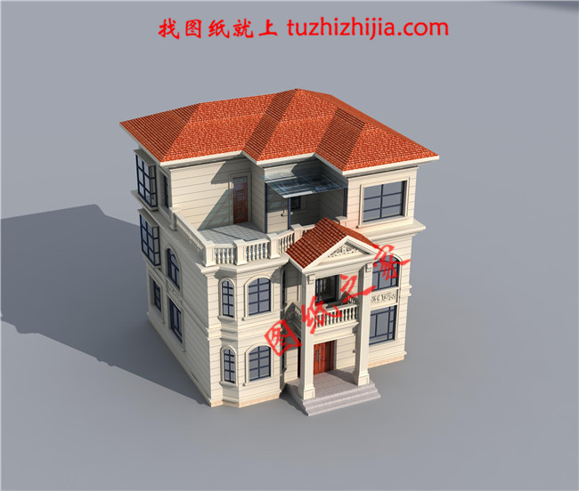 农村二层半房子设计图 ,占地110平米,一套很有艺术感的一套房子