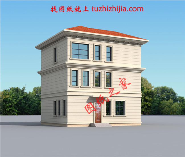 农村二层半房子设计图 ,占地110平米,一套很有艺术感的一套房子