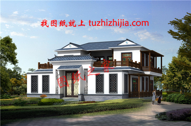 农村二层四合院设计图,秒杀各种洋别墅