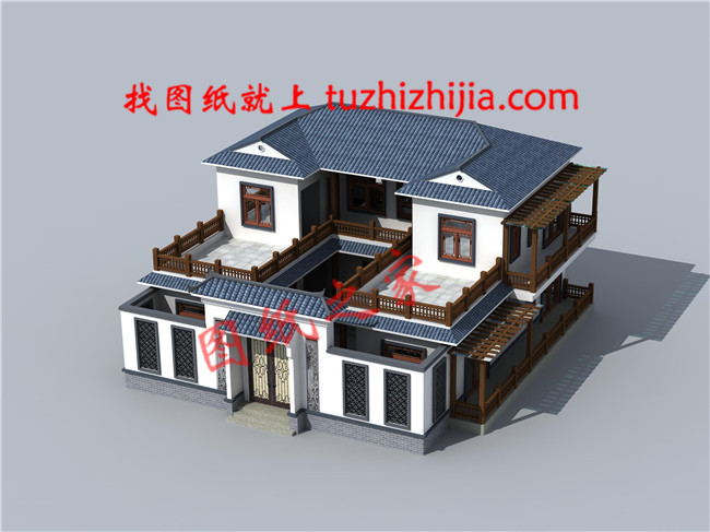 农村二层四合院设计图,秒杀各种洋别墅