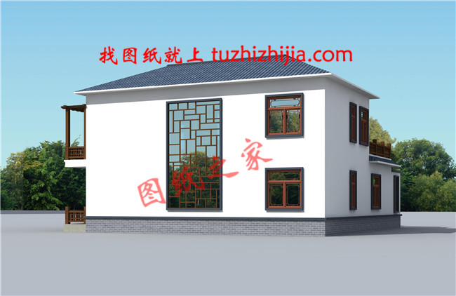 农村二层四合院设计图,秒杀各种洋别墅
