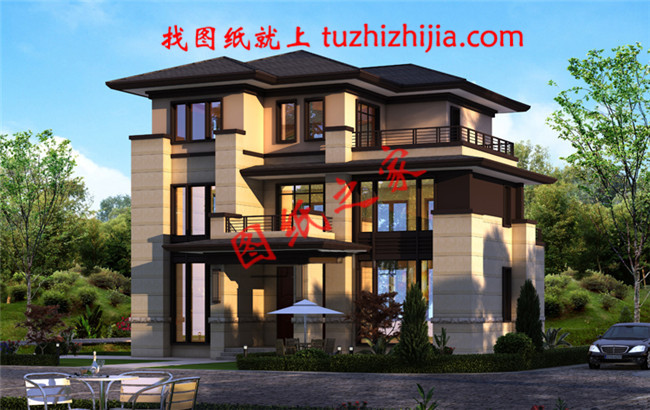 新中式复式三层别墅设计图纸,最美的新中式别墅