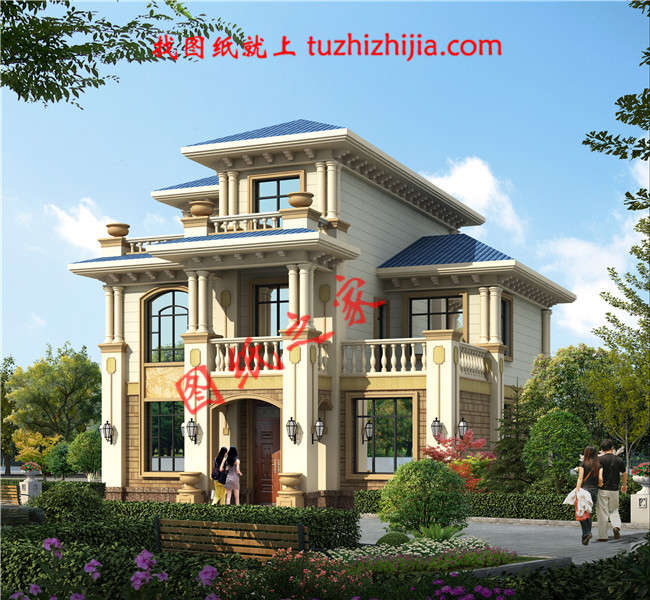 最好看的农村三层楼房设计图,占地113平米,小平米大格局