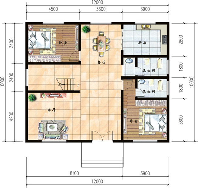 三层三间别墅设计图方案,含外观图片,自建推荐