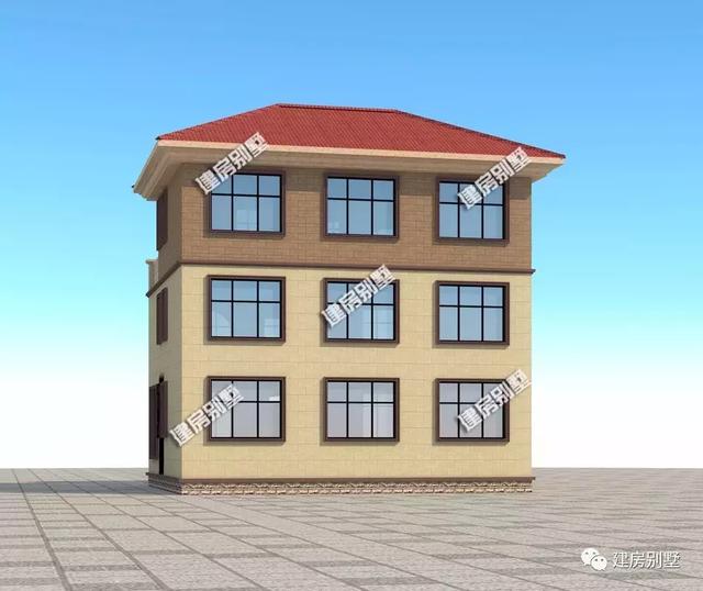 124平三层农村小洋楼设计图,家人住的好,生活才更有奔头_盖房知识_图纸之家