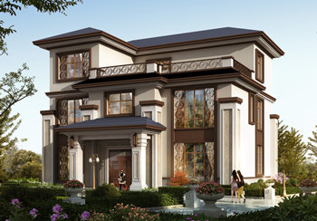 新中式农村50万三层别墅款式图,占地面积160平米左右