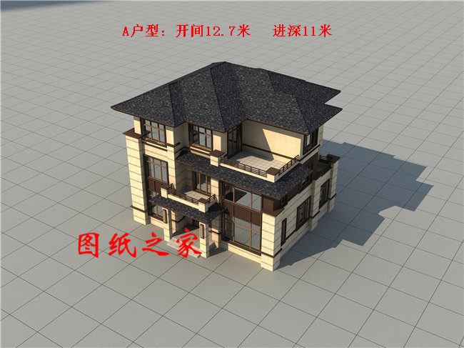 精选五套人气颇高的三层中式别墅,五种户型,五种尺寸