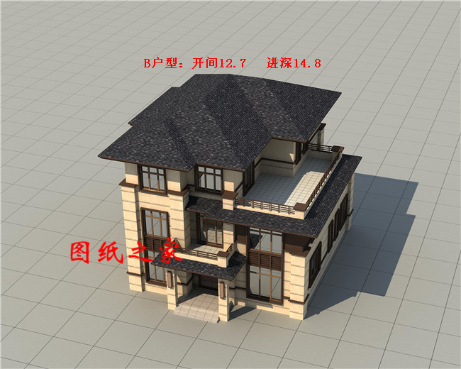 精选五套人气颇高的三层中式别墅,五种户型,五种尺寸