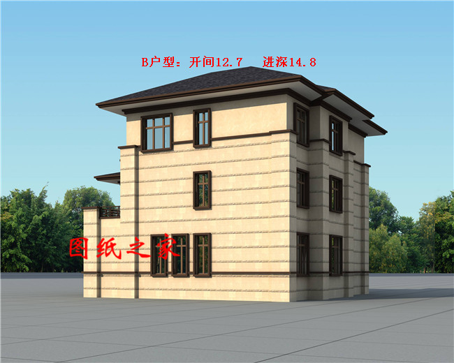 精选五套人气颇高的三层中式别墅,五种户型,五种尺寸