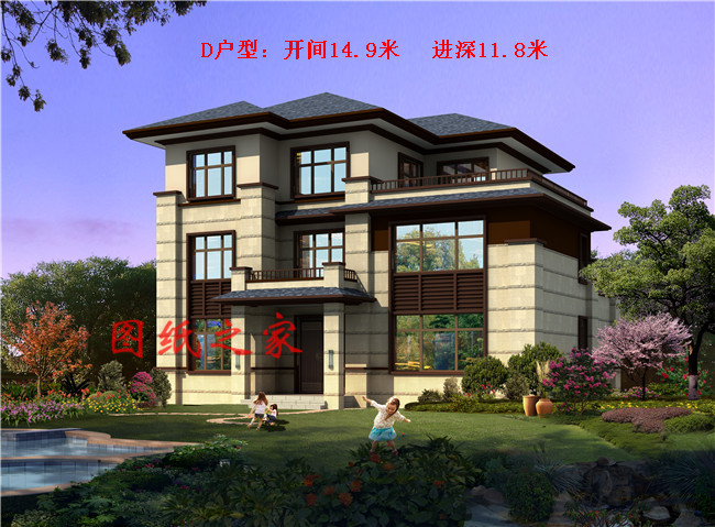 精选五套人气颇高的三层中式别墅,五种户型,五种尺寸