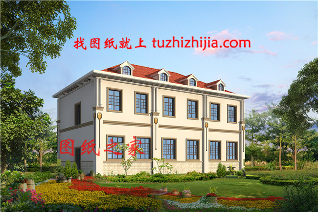 简简单单农村别墅二层三间的房子,好看实惠