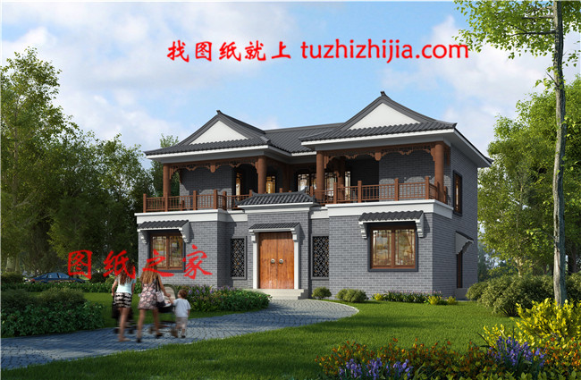 15×10米农村二层四合院自建房户型图,占地面积仅150平米