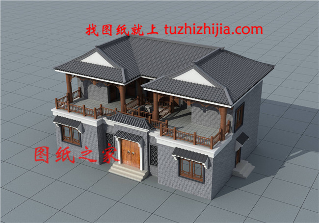 15×10米农村二层四合院自建房户型图,占地面积仅150平米