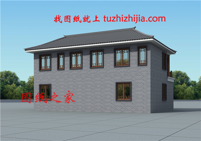 15×10米农村二层四合院自建房户型图,占地面积仅150平米