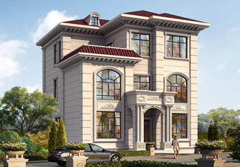 10米×12米30万以内农村建房三层豪华欧式别墅图,处处显品味