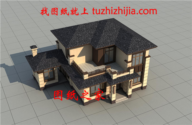 带柴火房二层农村自建房设计图,外观简约大气