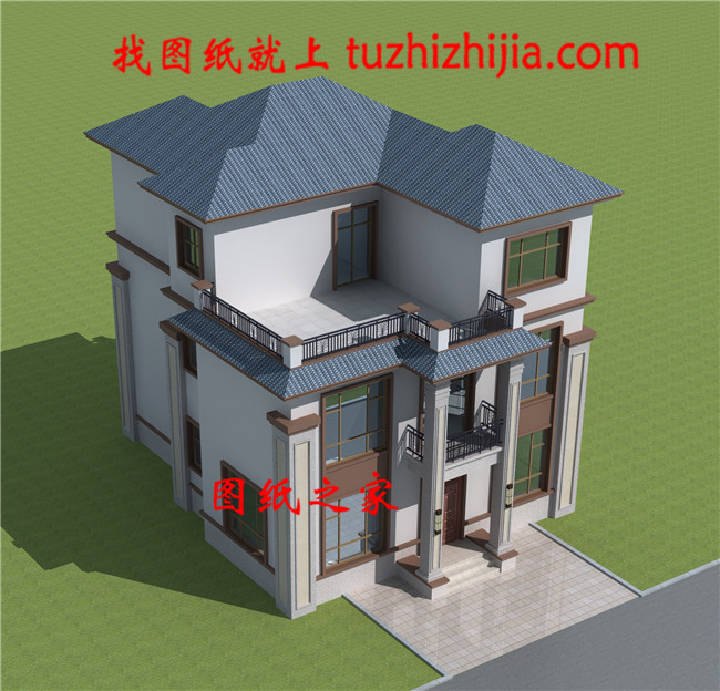 115平方米农村三层别墅设计图,预算30万左右