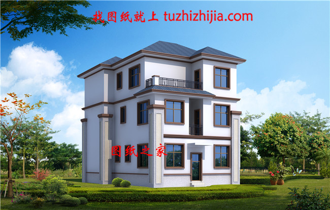 115平方米农村三层别墅设计图,预算30万左右