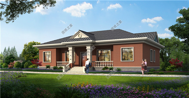 简单实用农村自建一层别墅设计图,20x12米