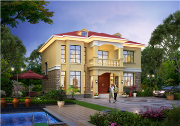 简单实用农村自建小楼二层别墅设计图,户型造型简约好看