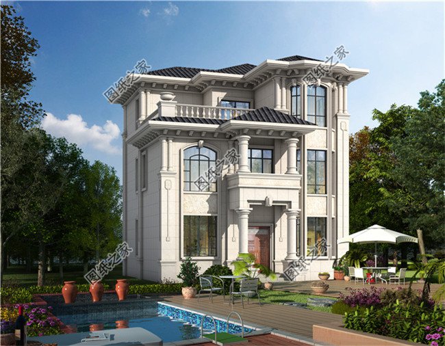 最新农村三层别墅设计图纸及效果图大全,高级欧式风