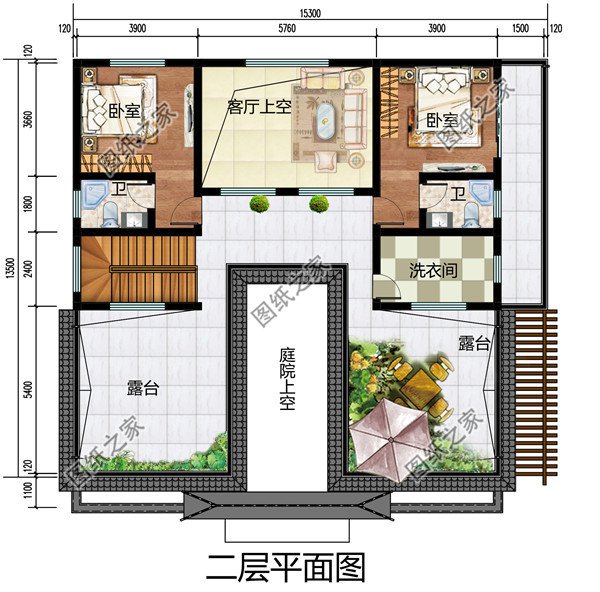 农村二层四合院设计图,秒杀各种洋别墅