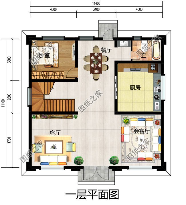 130平新农村三层房屋设计图纸,预算30万以内,盖房推荐
