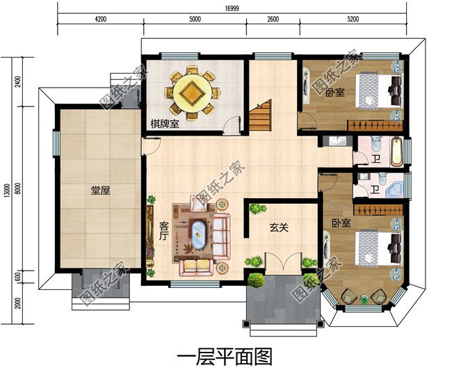 180平米农村二层小别墅设计图,外观漂亮,带露台