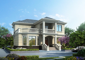 开间13米左右新农村2层自建房别墅户型设计图,简洁实用