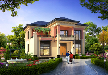 简欧二层别墅设计图纸含效果图片,宝家乡墅经典风格