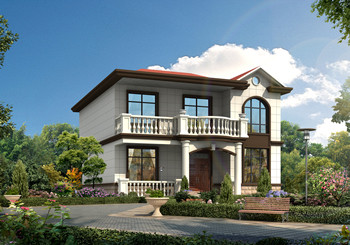 100平内简单精致的小户型自建房二层设计图,旋转楼梯