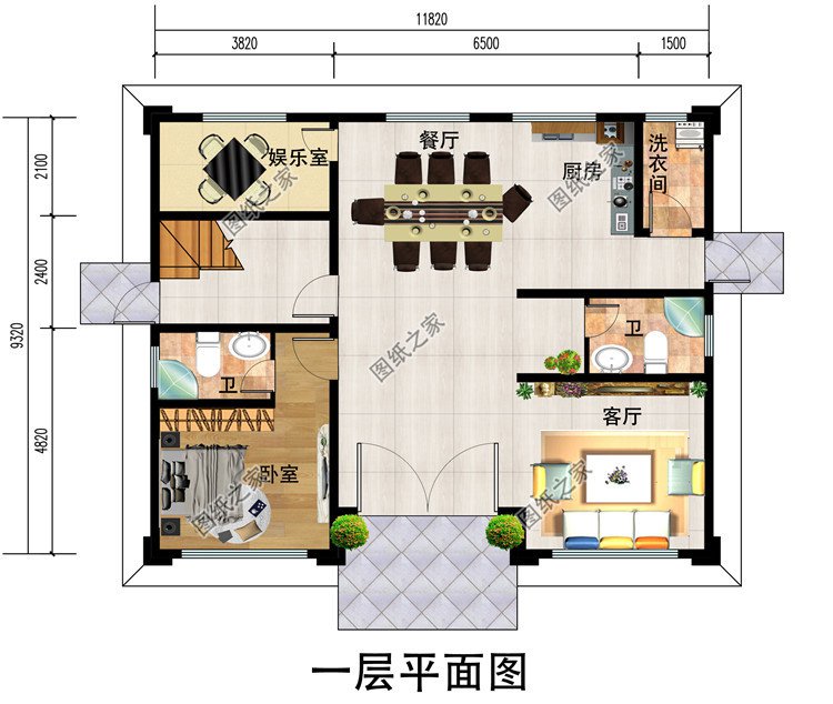 新中式三层别墅设计图纸（含效果图），110平农村自建房施工图推荐_三层别墅设计图_图纸之家
