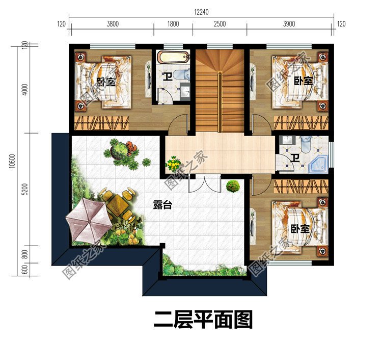 农村25万别墅款式二层自建房设计图,外观简约大气