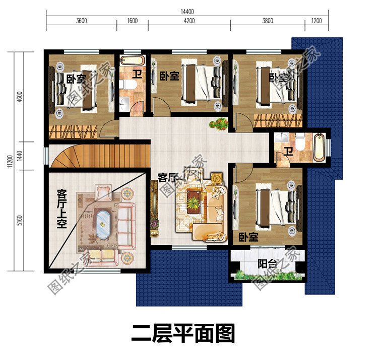 新农村欧式时尚二层别墅设计图纸,120平方米自建房