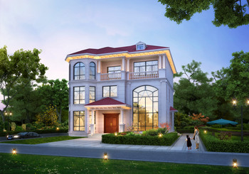 带地下车库的三层别墅设计图,160平复式户型