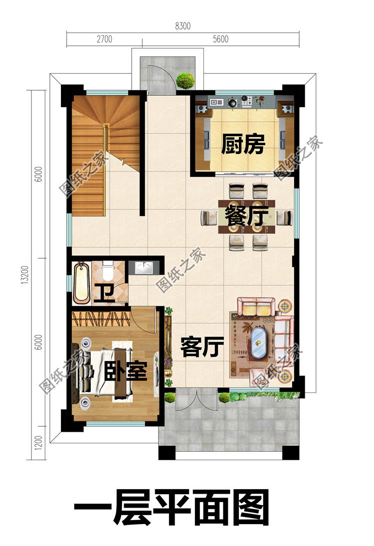 面宽8米的三层小型新中式自建