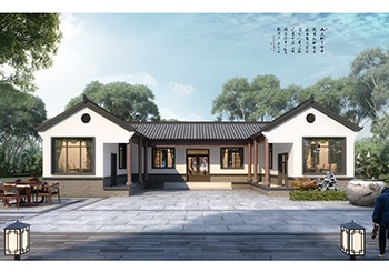 经典中式三合院设计,一层空间实用大气,轻松实现理想家园!