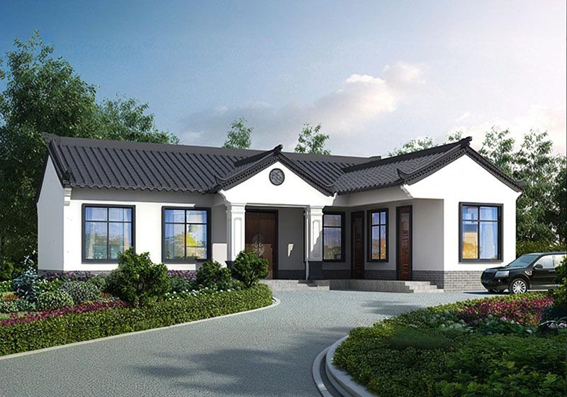 徽派自建房一层设计图,七字型设计,独立餐厨便捷实用