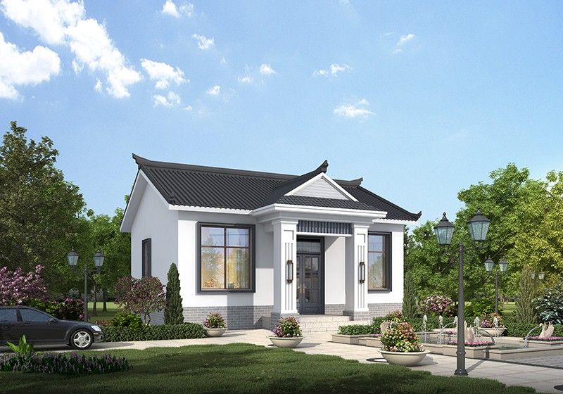 一层自建别墅设计图,占地70平不大功能很齐全,非常适合农村养老