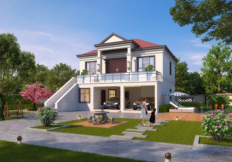 带架空层一层农村别墅设计图,回乡建房优选,家有豪宅幸福来敲门