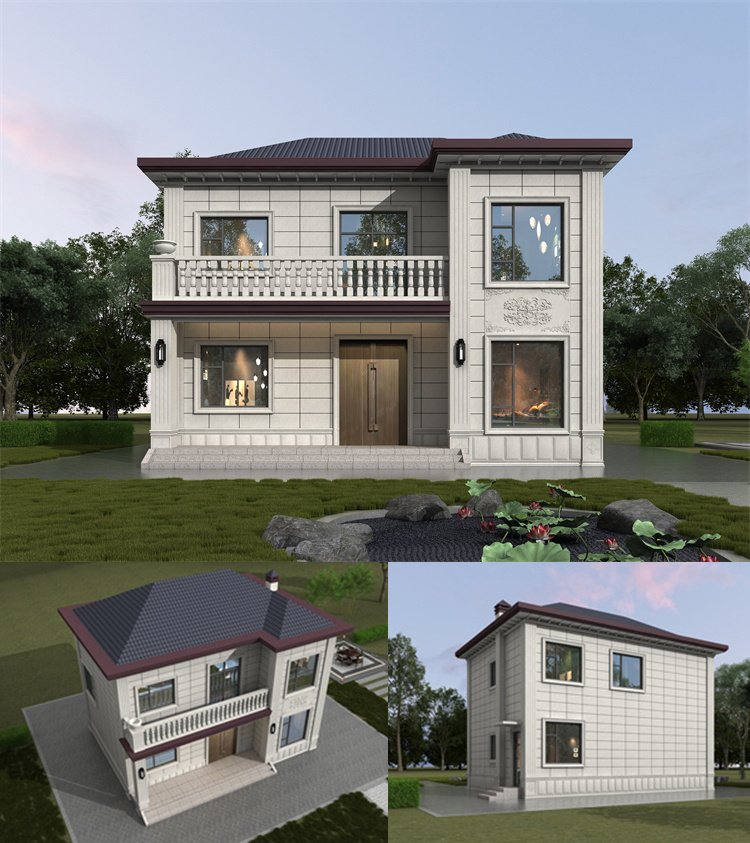 实用简单二层自建房设计图1