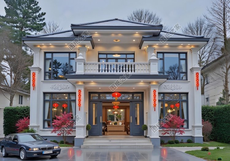 流行款!二层官帽房别墅设计图,寓意升官发财添贵气!